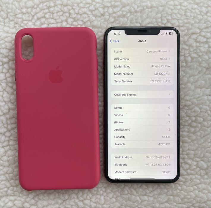 Iphone XS Max  64 gb baterie 81%