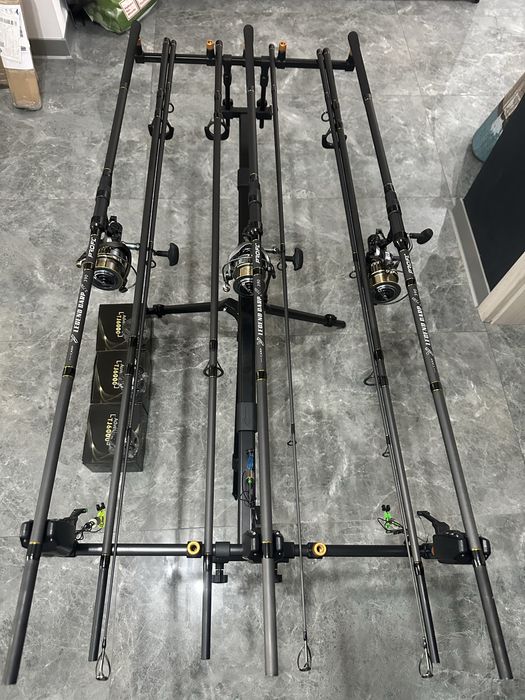 SET Complet Crap 3 Lansete PRO FL Legend + 3 Mulinete Robinhan Adventure TJ 6000- NOU