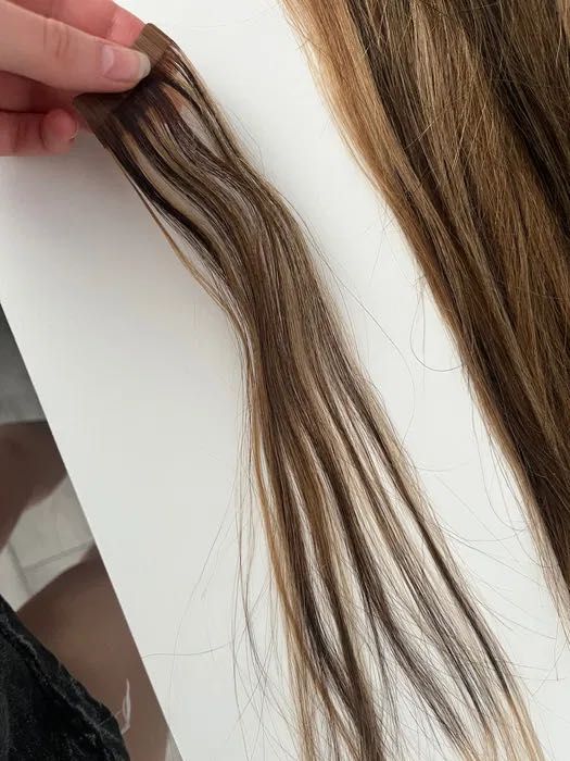 Extensii tape-on par natural premium Dubai, 55cm, 27 bucati(48 suvite)