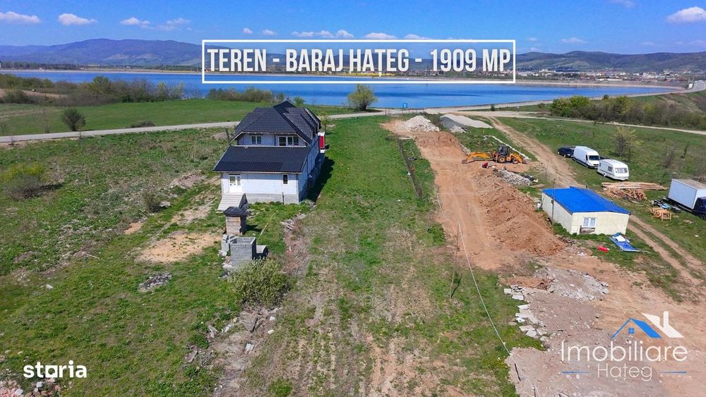 Teren intravilan – Hateg (zona baraj) | 1.909 mp | Front stradal 18 ml
