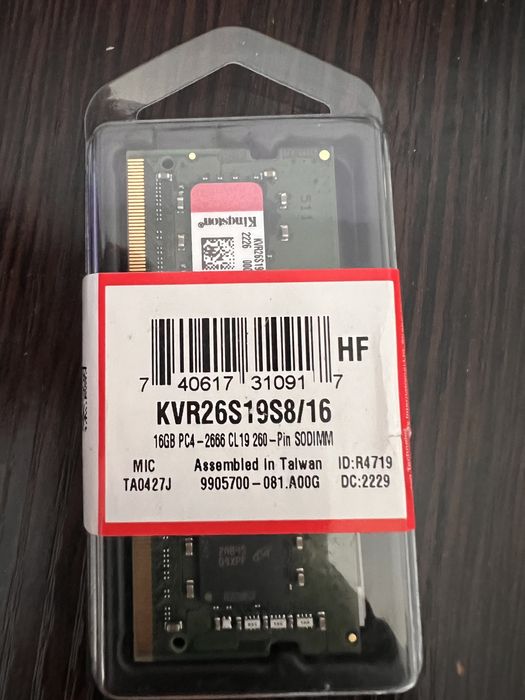 Оперативная плата для ноутбука 16 gb Kingston