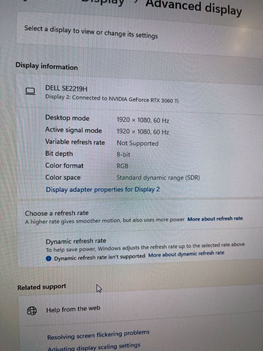 Monitor pc 21,5 inch dell se SE2219H