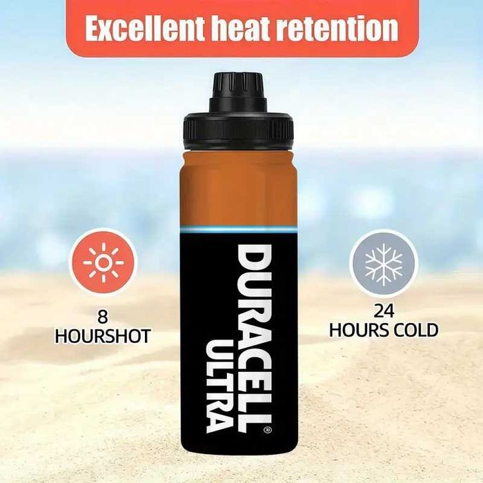 Sticla termica cu pereți dubli  Duracell 600 ml