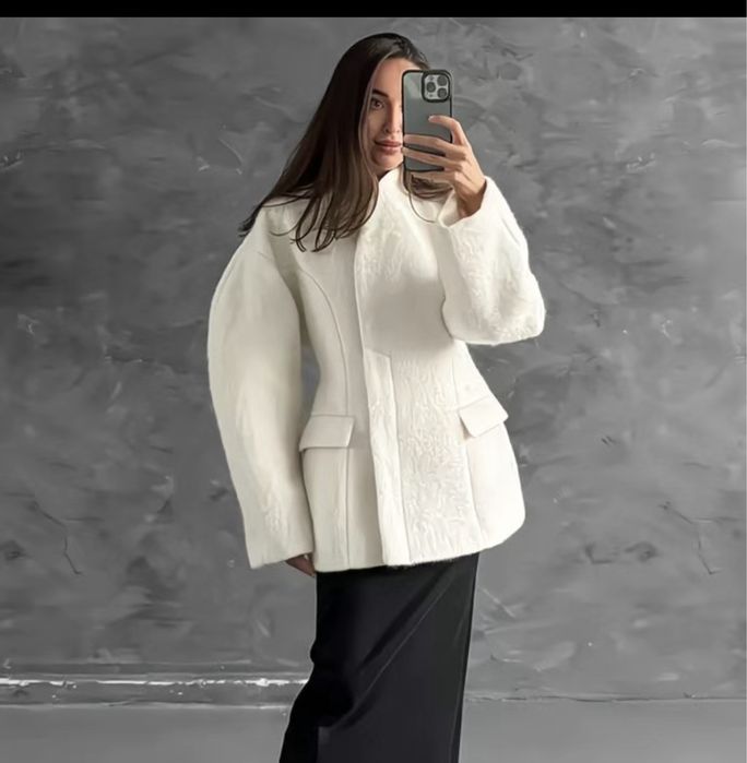 Пиджак пальто жакет новый M L