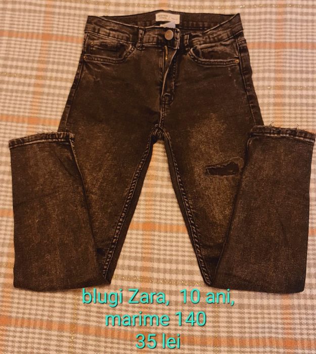 Vand blugi / jeans copii, Zara si H&M, 8-10 ani, marime 128-140
