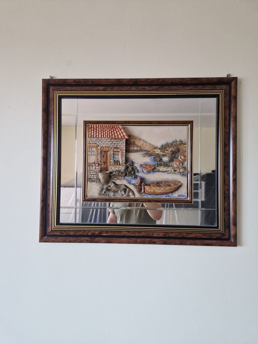 Tablou decorativ 3D cu sticlă – stare foarte bună