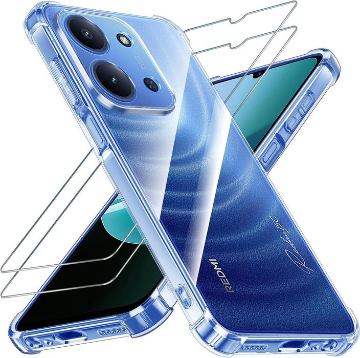 Прозрачен силиконов удароустойчив кейс за xiaomi redmi 15c