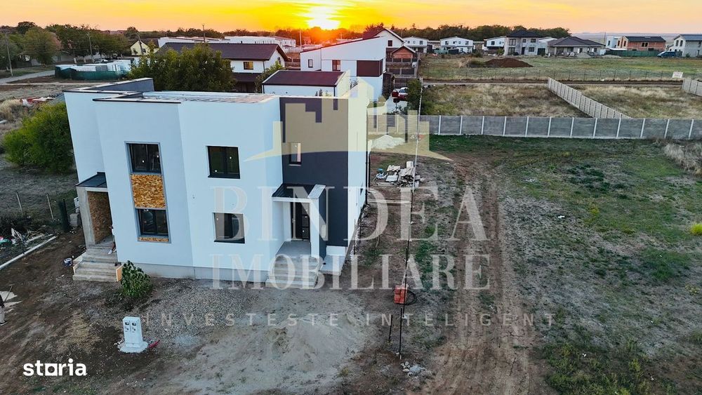 Duplex modern 3 dormitoare, 3 bai, pompa caldura - Giarmata