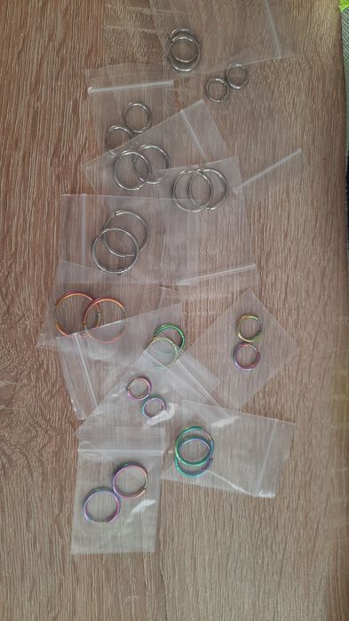 Обеци от медицинска стомана,различни размери