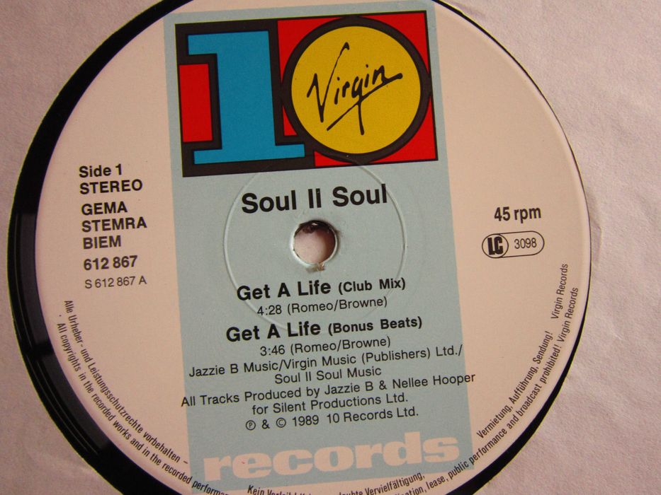 vinil rar Soul II Soul ‎-Get A Life 1989.Hip-hop,Funk Soul,Downtempo