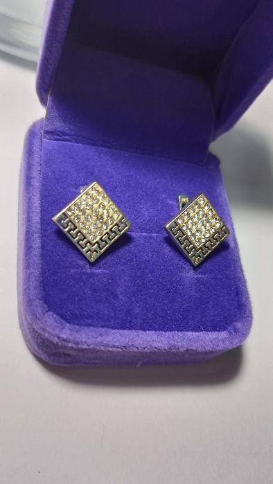 Серьги серебро 925 с фианитом