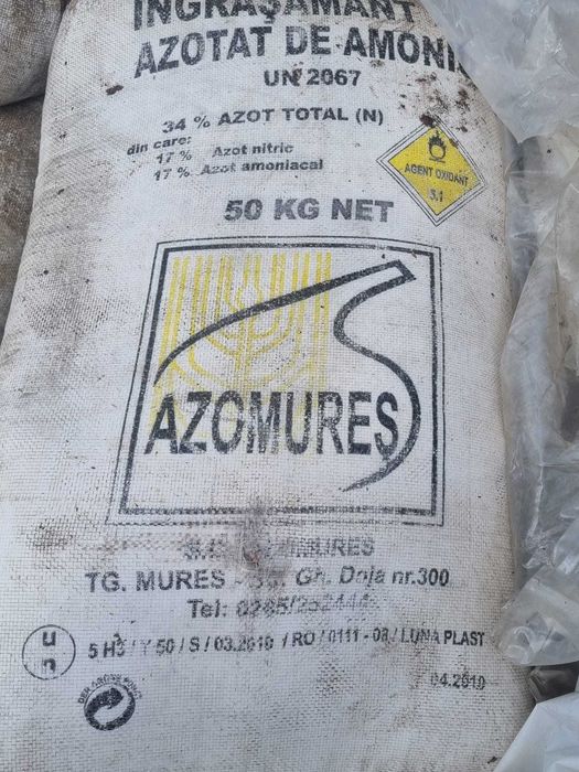 Azotat de Amoniu Azomures 50kg sacul in Cluj Napoca