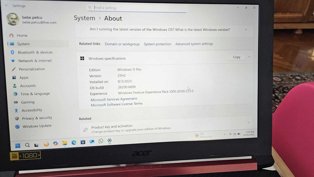 Acer Nitro 5 AN515-52, nefolosit ultimii4 ani.