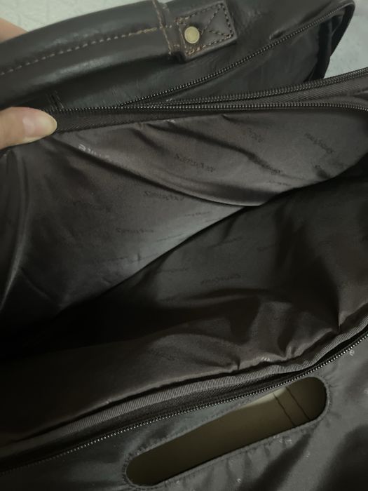 samsonite сумка для ноутбука натуральная кожа