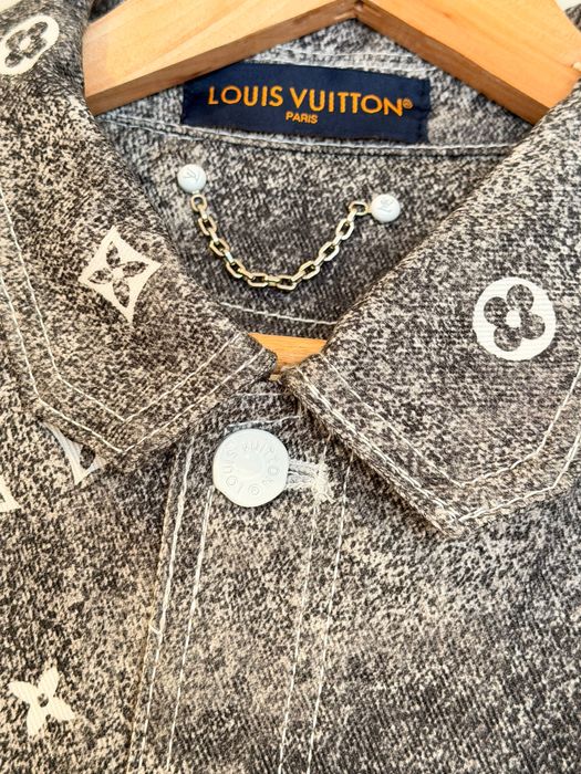 Louis Vuitton мъжка дънкова риза Monogram Ombré – Размер 52