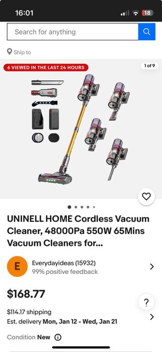 Aspirator fara fir uninell