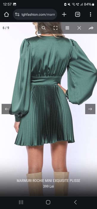 Rochie TGH verde smarald / rochie femei