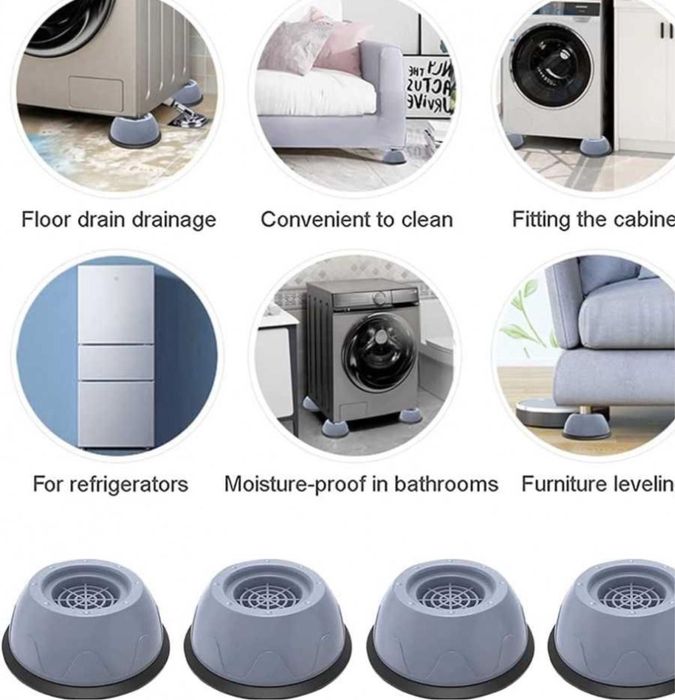 Set 4 suporti anti-vibratii pentru masina de spalat sau uscator rufe