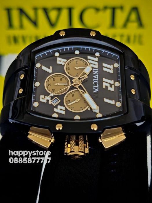 INVICTA Ghost black/gold 47 mm, Инвикта нов ръчен часовник