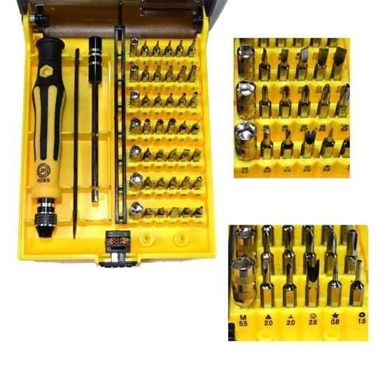 Комплект ръчен инструмент за разглобяване на мобилен телефон 45 в 1