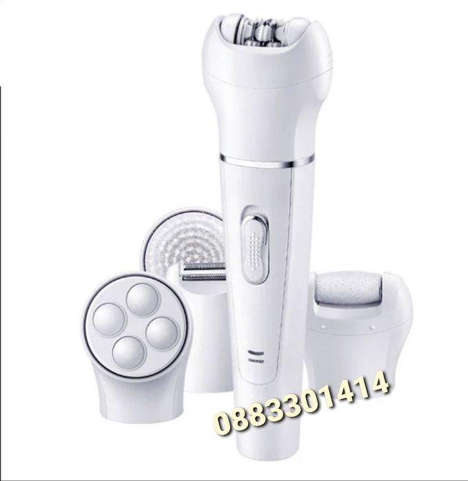 Епилатор 5 в 1, Бръснене, Масаж, Почистване и Ексфолиране