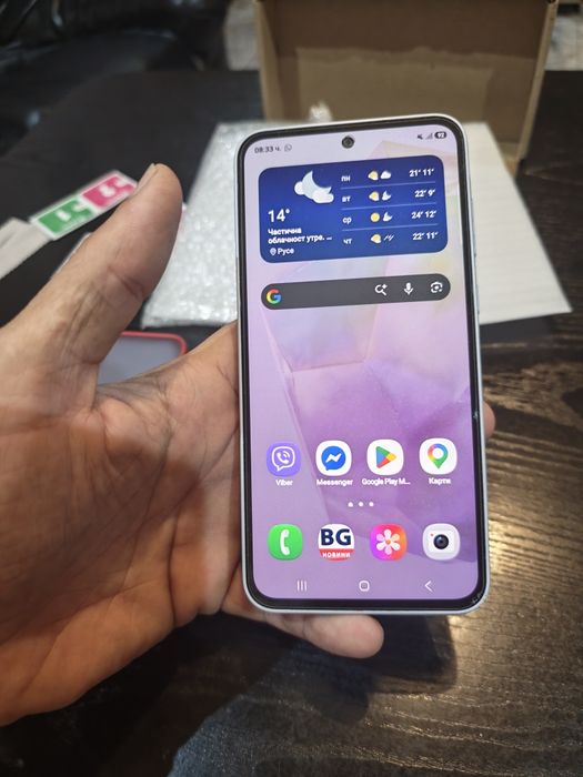 Samsung A35 ice blue гаранционен