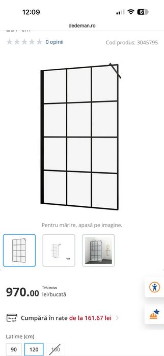 Geam de dus fix Dedeman