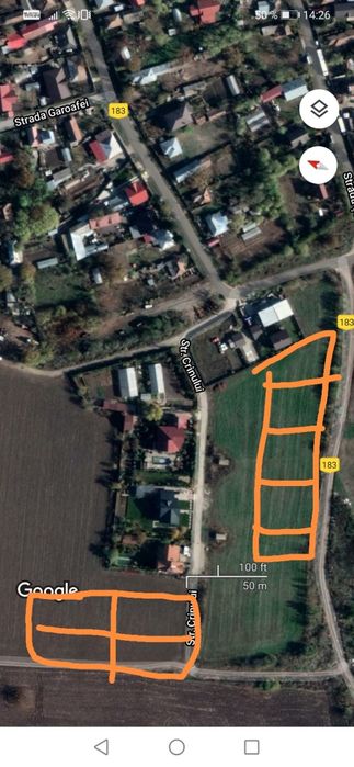 Teren penrru casa, ( 1000, 500, 400 mp)strada Crinului