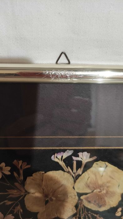 2 стенни пана/картини с изсушени цветя