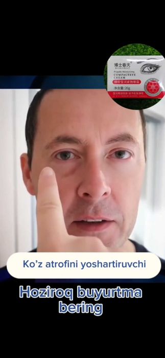 Ko'z atrofidagi ajinlar va osilgan terini yoshartiruvchi krem