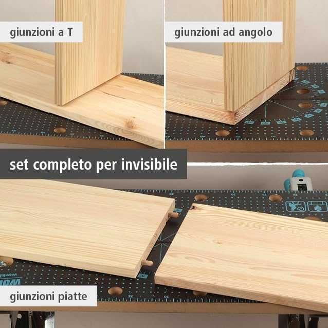 Универсален комплект поставяне на дюбели дибли с аксесоари Wolfcraft