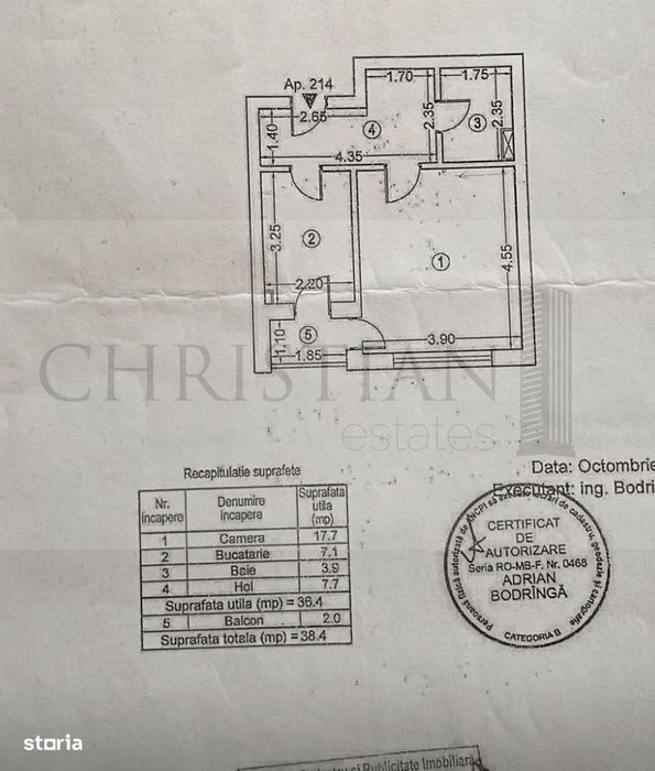 Garsoniera Exigent Plaza Residence Faza 4 - Etaj 11/11
