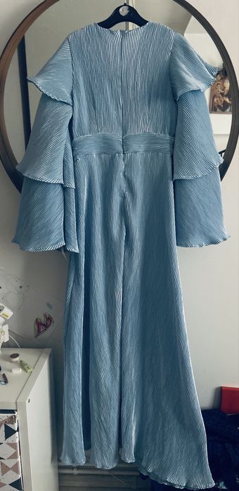 Rochie Boohoo noua cu eticheta, volane si maneca evazata S