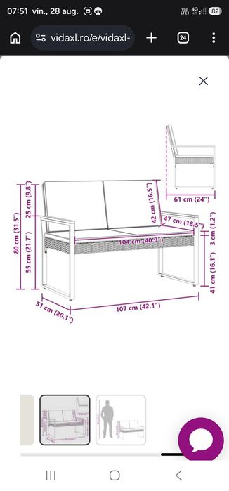 Perdea de ușă antiinsecte pentru autorulotă, bambus, 56x185 cm
