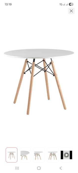 Стол круглый обеденный 80см