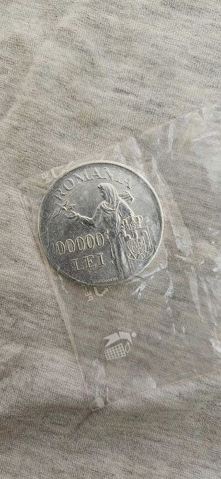 Monedă 100000 lei 1946 argint