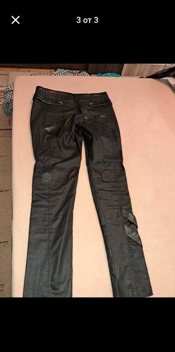 Дамски панталон с кожа Юнона