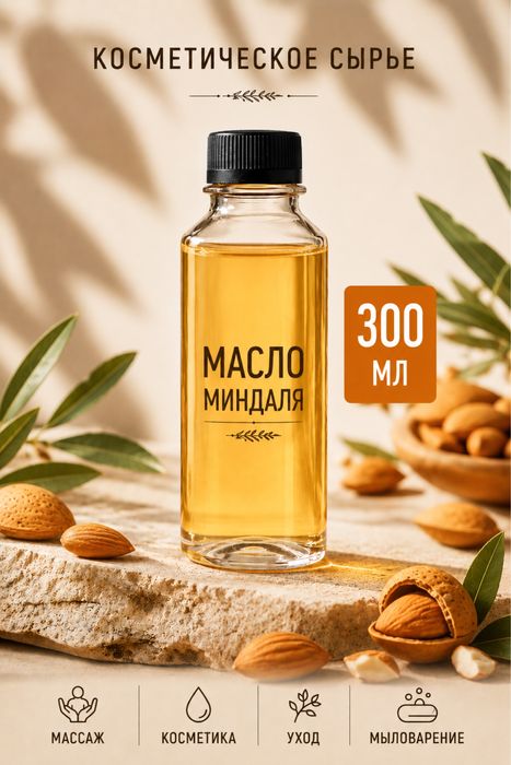 Масло миндаля, 300мл, косметическое