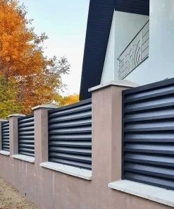 garduri si porti tip jaluzea fer forjat șipcă metalică plasă bordurată