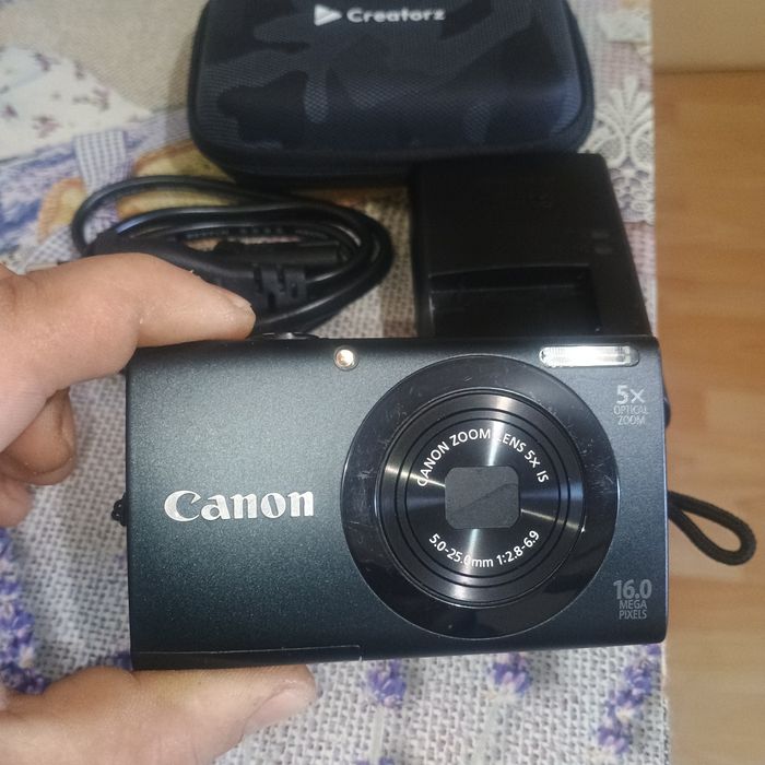 Aparat Foto Digital Canon PowerShot A3400 IS – 16MP, Zoom 5x, Touchscreen + Accesorii