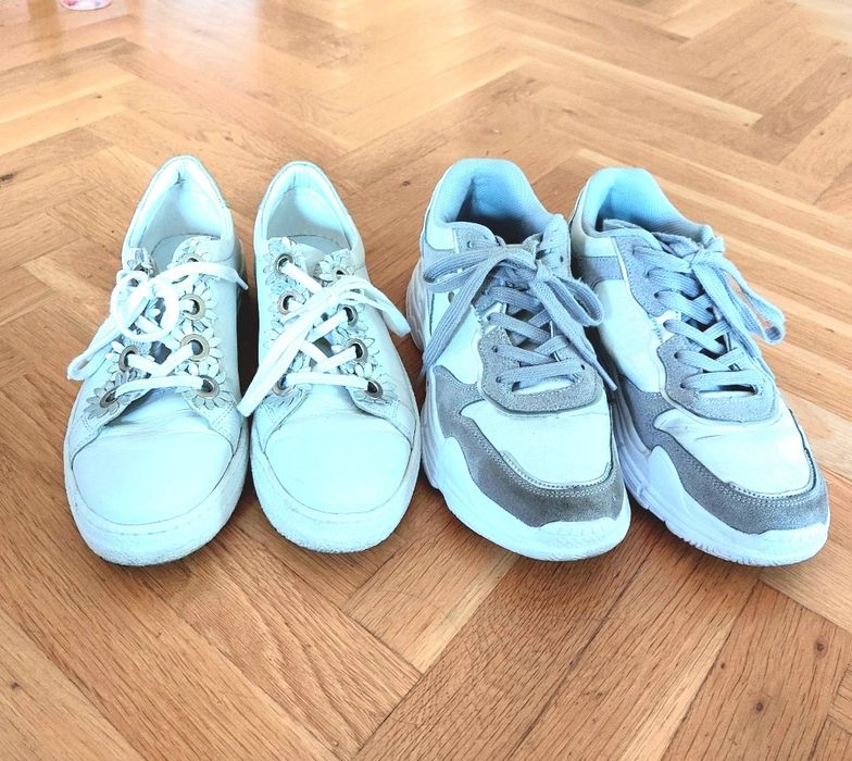 Дамски маратонки/кецове н.38 естествена кожа