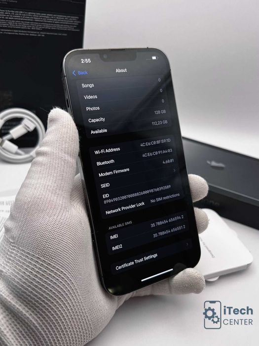 iPhone 13 Pro MAX, 128GB, Black, 100% батерия, КАТО НОВ, ГАРАНЦИЯ!