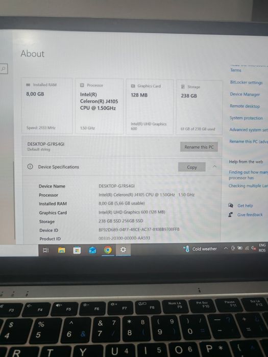 Vând laptop in stare perfecta de funcționare