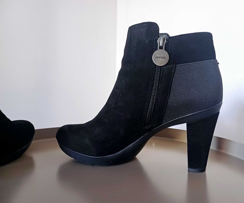 Botine pantofi Geox Respira piele negru 39