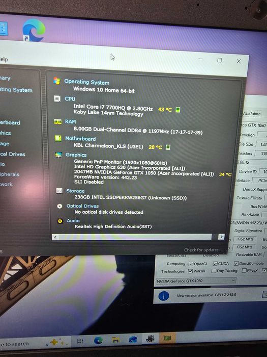 Aspire 7 | i7-7700HQ | GTX 1050 |