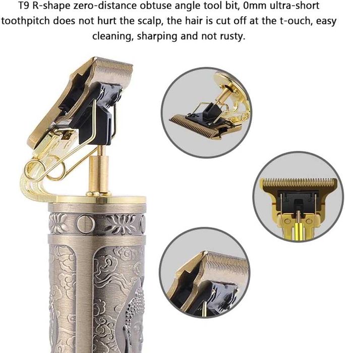 Aparat electric pentru tuns barba si par reincarcabil inox 4 capete