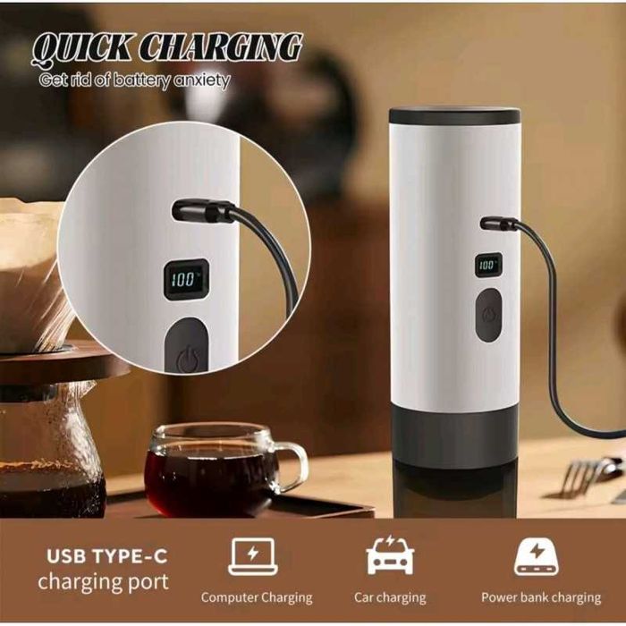 Безжична преносима кафемашина  3 в 1, 20 бара, Съвместима  Nespresso, Dolce Gusto, Мляно кафе