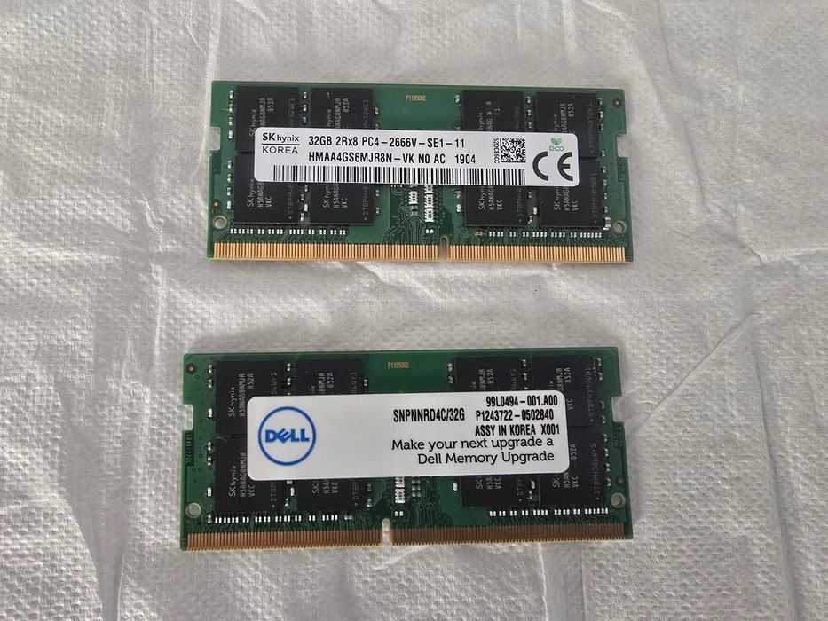 Vand Ram Kit 64Gb DDR4-2666MHz Pt Laptop (originale Dell)