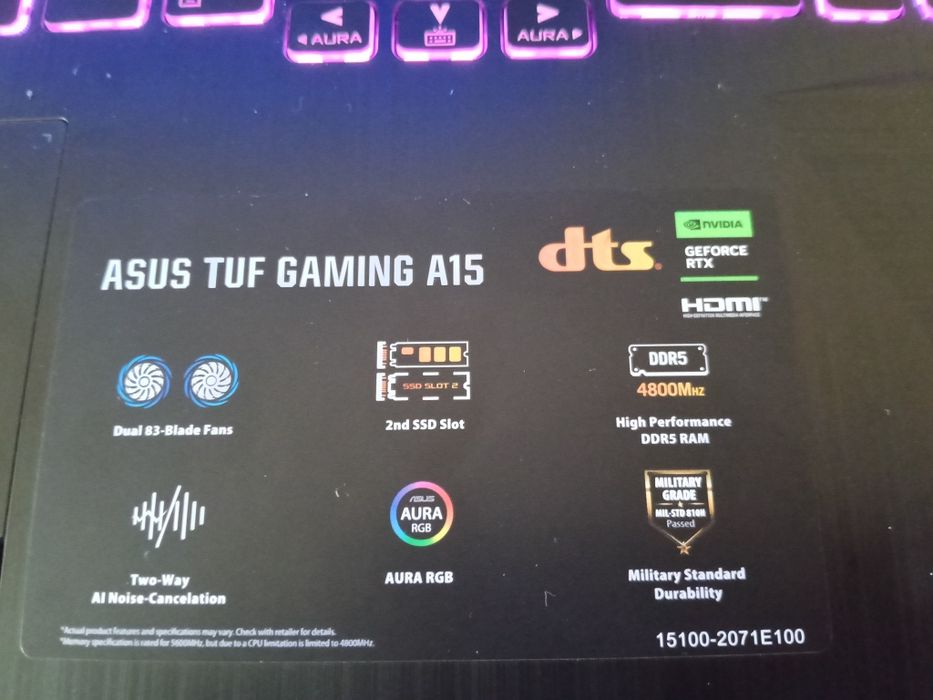Ноутбук Asus tuf gaming A15