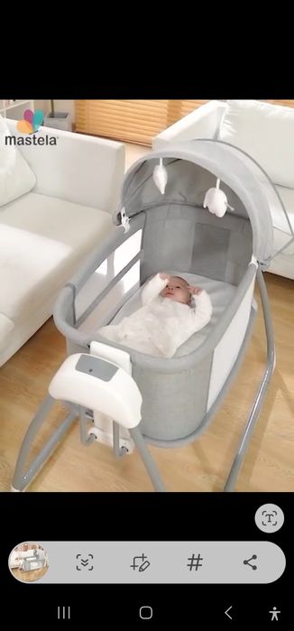 Продаётся Шезлонг электрокачели для новорожденных кровать люлька (Б/У)